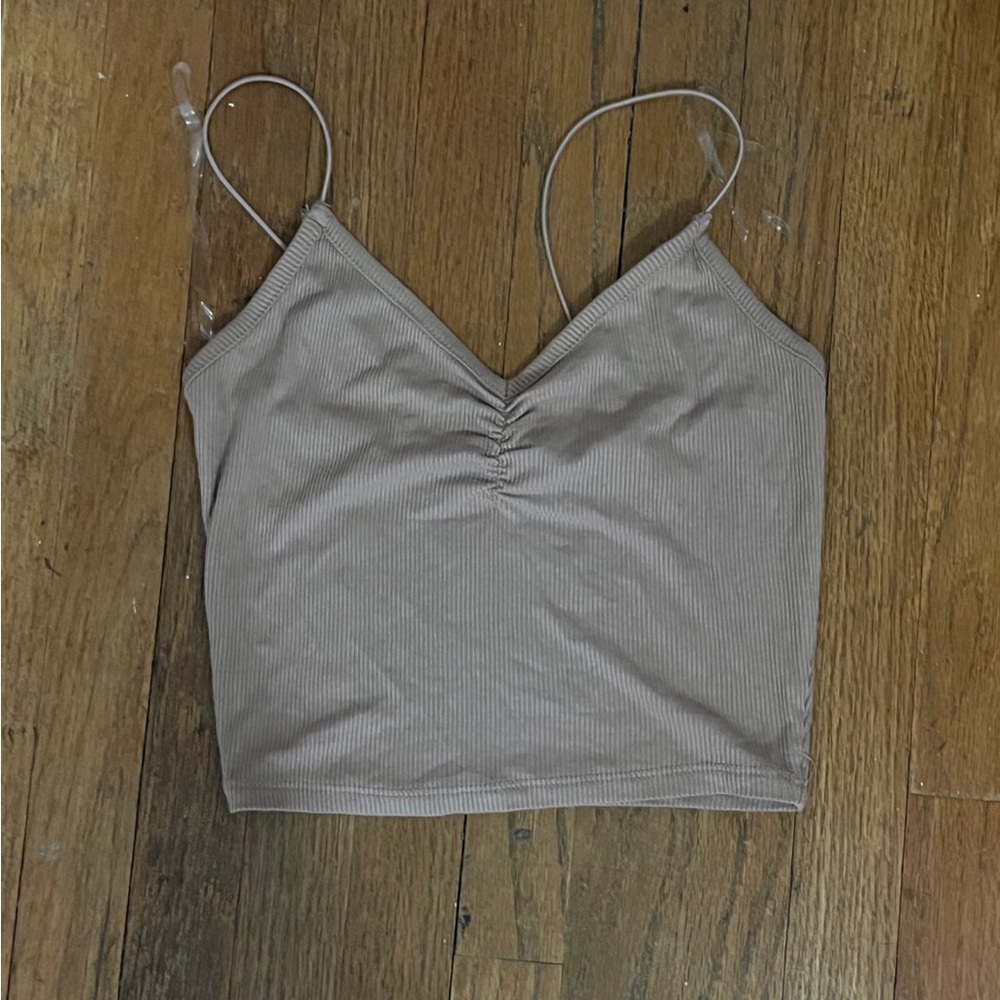 Tilly’s Tan Cinched Cropped Tank